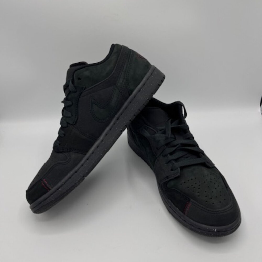 Nike Air Jordan 1 Low SE Crafted Mens 8.5 EUC Dark Smoke Grey Varsity Red no box - Picture 4 of 12